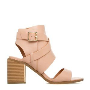 🎀3/$15! Leila Stone Milos Nude Beige Wrap Heels